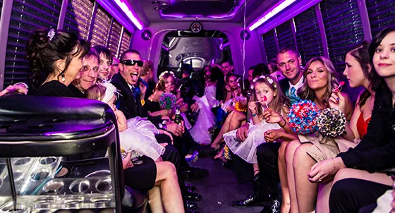 Birthday party buses offer fun and luxury transportation for celebrations.