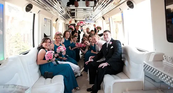 Bridal party transportation for weddings, offering elegant and reliable service.